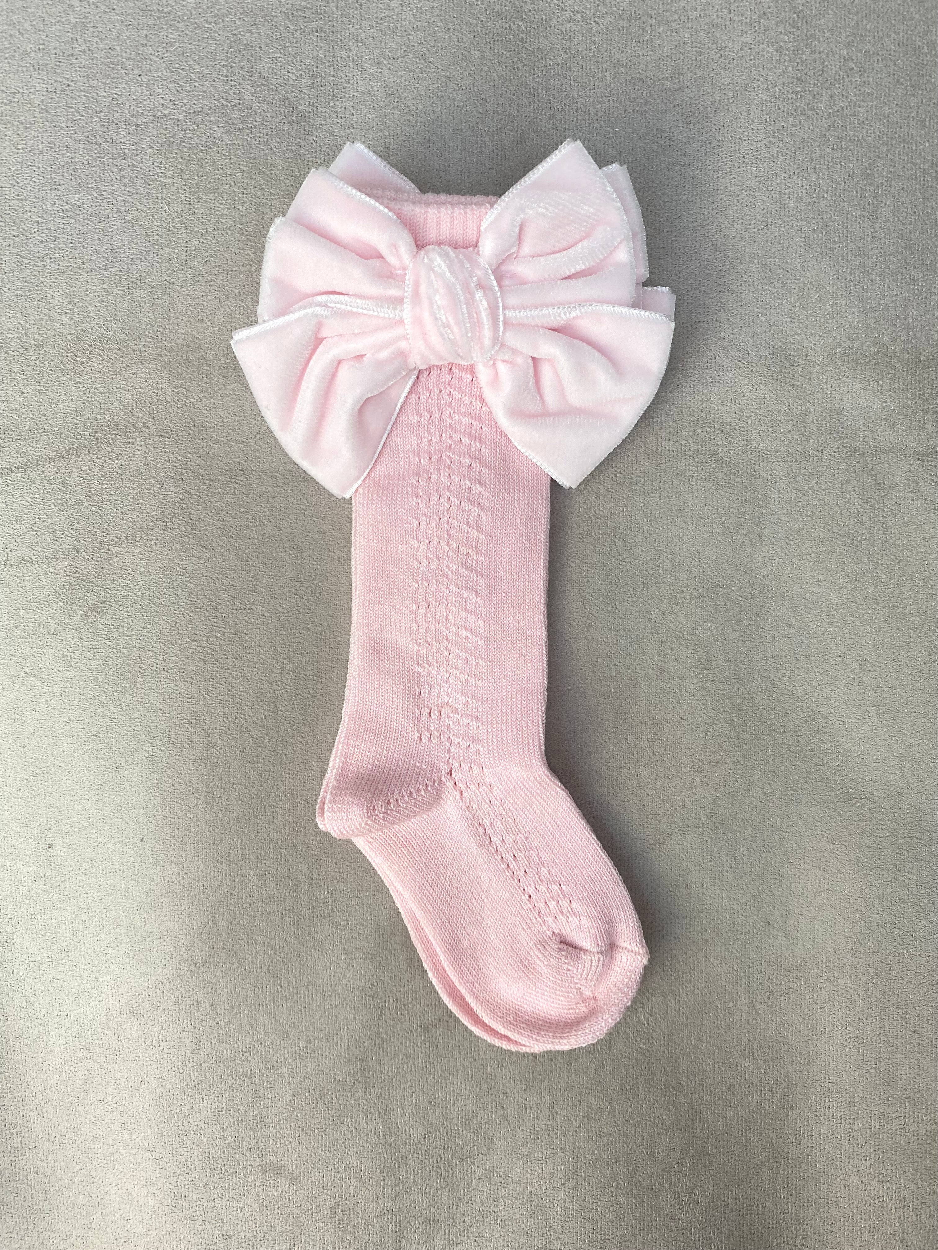 Clara Baby Phoebe Pointelle Knee-High Socks (0-4y) - Pink 2-4y(l)