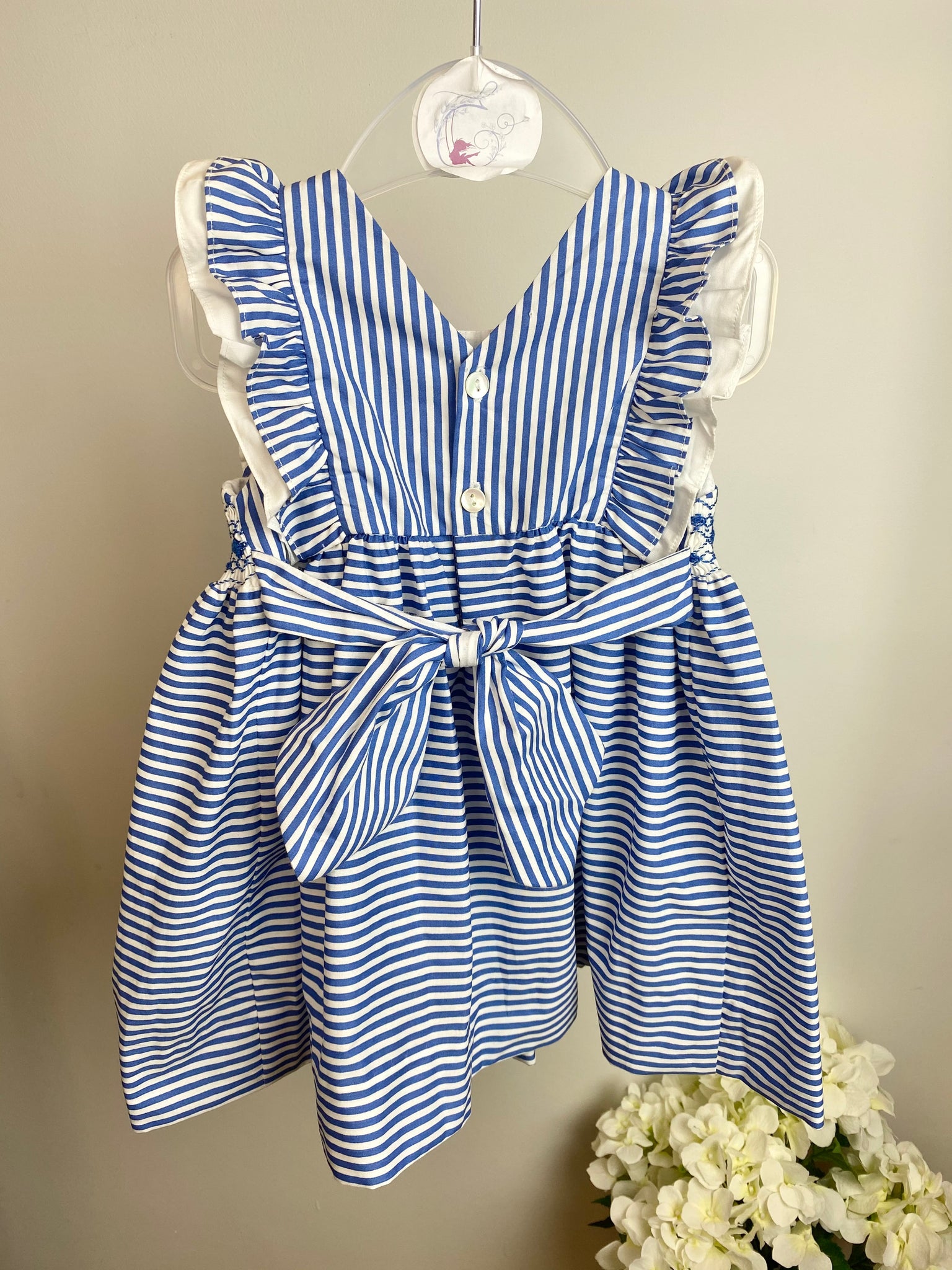 Kidiwi Nautical Navy & White Striped Dress