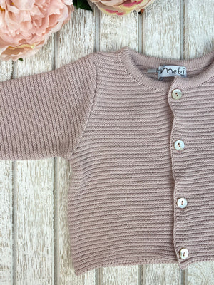 Mebi Pink Cotton Cardigan