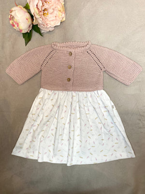 SS22 Mariposa Bebe Dusky Pink Half Knit Dress