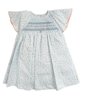 SS23 Foque Blue Cotton Smocked Dress