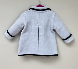 Marae Coats Baby Blue & Navy Coat