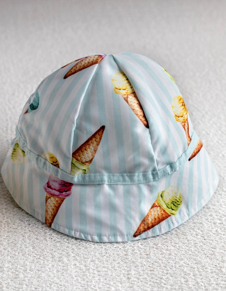 SS22 Meia Pata Boy's Ice Cream Print Panama Sun Hat
