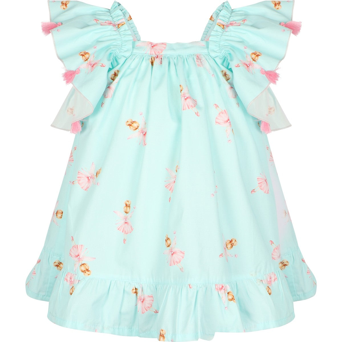 SS23 Phi Clothing Blue & Pink Ballerina Tassel Trimmed Dress