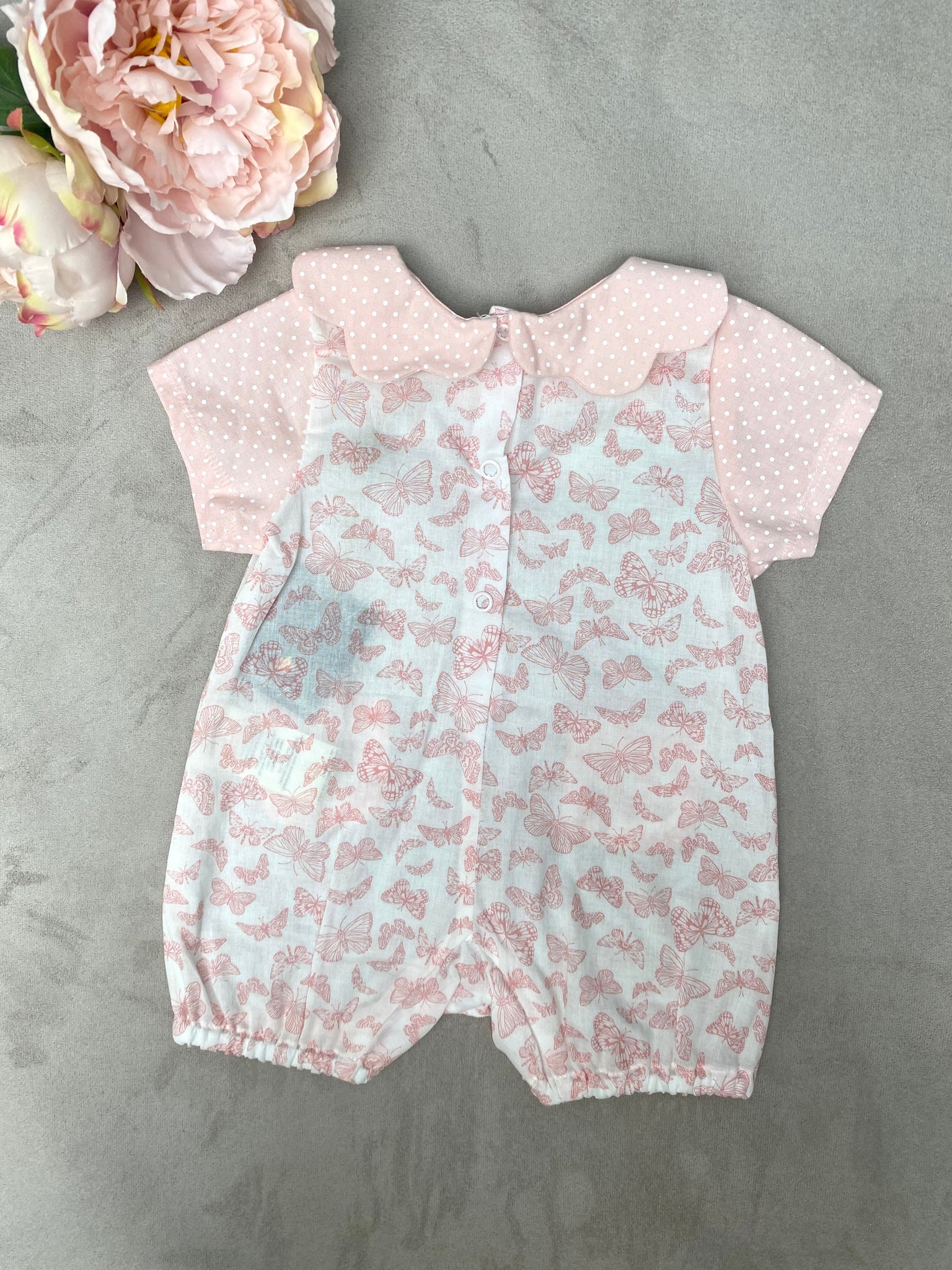 SS22 Piccola Speranza Pink Butterfly Romper