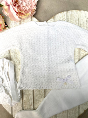Mac Ilusion 3-piece Soft White Knitted Set