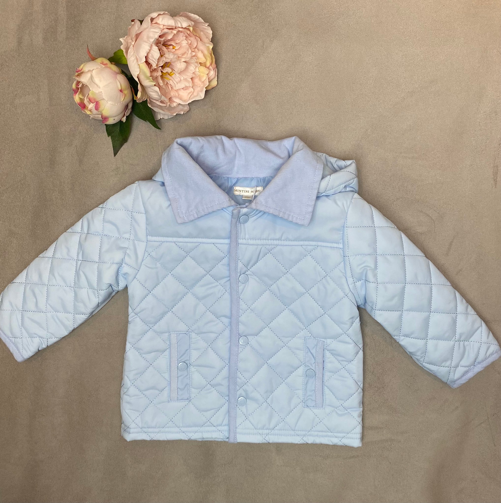 SS22 Mintini Baby Blue Quilted Jacket