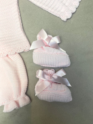 Mac Ilusion Pale Pink 4-Piece Knitted Jam Pant Set