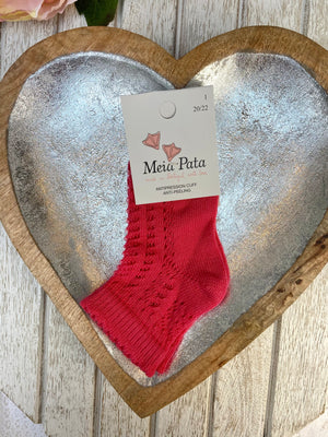 Meia Pata Carmine Openwork Ankle Sock