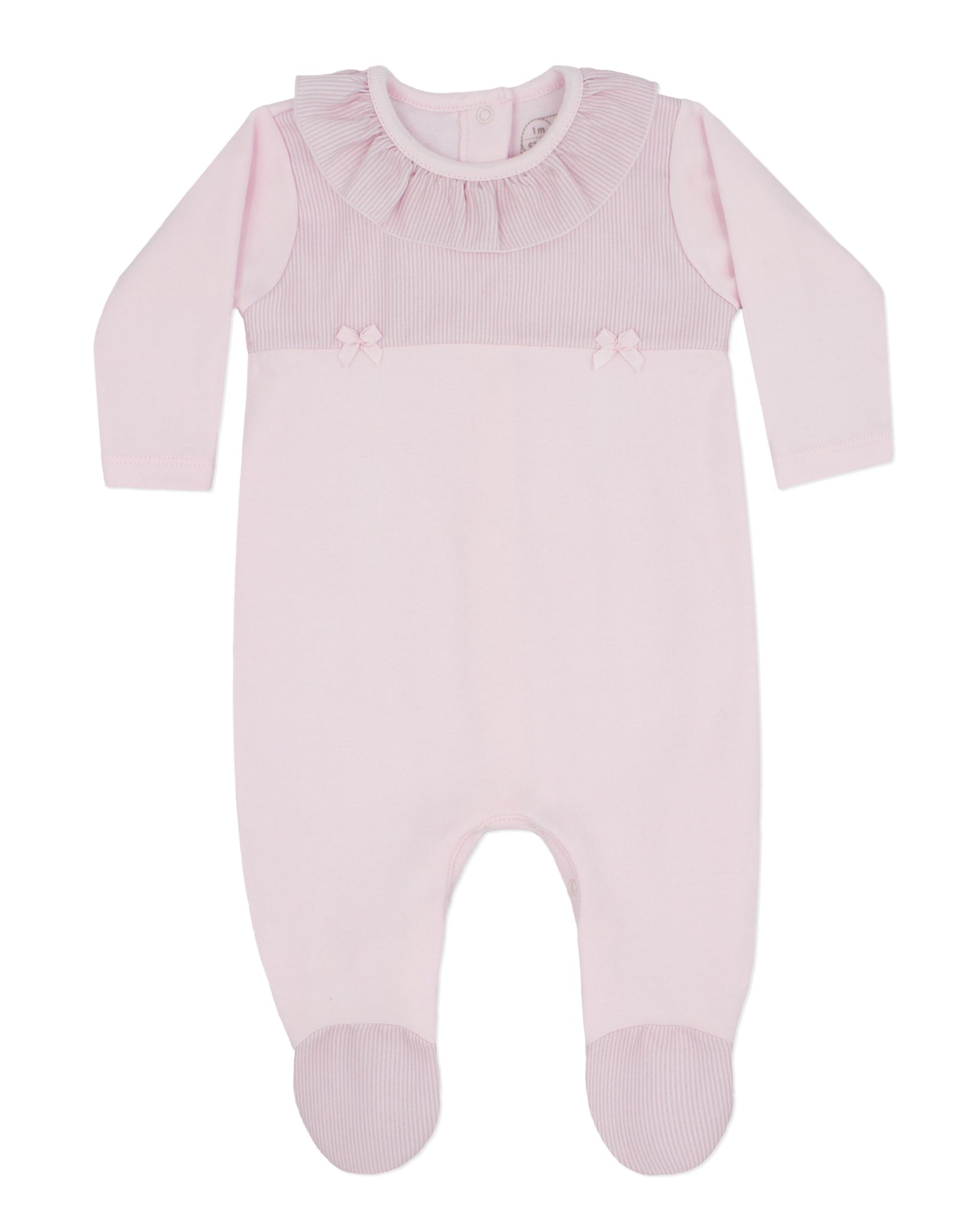 Rapife Baby Pink & White Pinstriped Babygrow