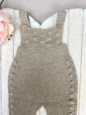 AW21 Neuces Kids Sand Dot Knitted Dungarees