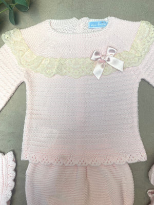 Mac Ilusion Pale Pink 4-Piece Knitted Jam Pant Set